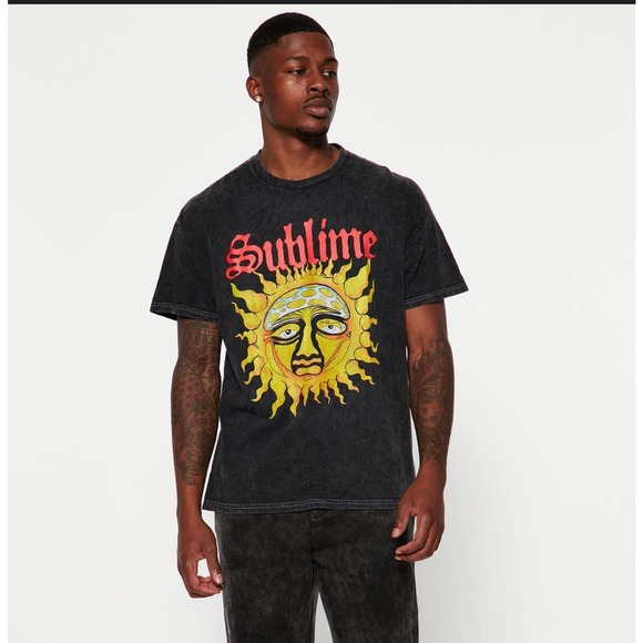 Sublime Freedom Men's Tie Dye Short Sleeve T-Shirt in Black Size Medium - Picture 1 of 4
